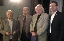   Po apdovanojimų. (iš kairės) Ipolitas Skridla, Vytautas Valentinas Česnulis, Adolfas Strakšys ir Dainius Radzevičius. Vytauto Žeimanto nuotrauka