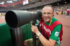Sporto žurnalistas, fotografas Alfredas Pliadis. Mareko Biczyko nuotr.