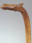 Apeiginė lazda su briedės galva, rasta Šventosios 3-ojoje gyvenvietėje. III tūkst. pr. m. e. Lietuvos nacionalinis muziejus