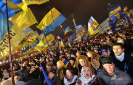 Kijevas. Mitingas Maidano aikštėje